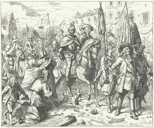 The liberators of Vienna entering the city, 1683
